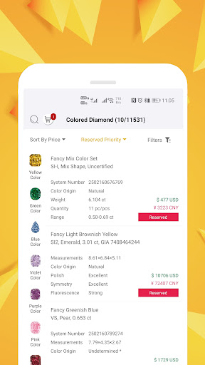 Android application RiDiamonds screenshort