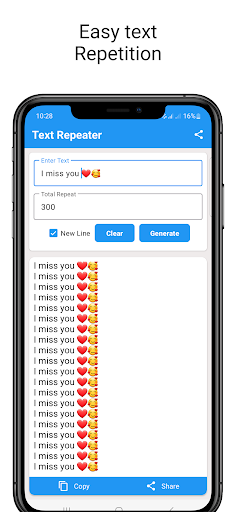 Android application Text Repeater: Repeat Text 10K screenshort