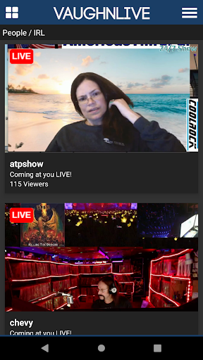 Android application Vaughn Live screenshort