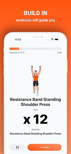 Screenshot of Resistance Band Training App