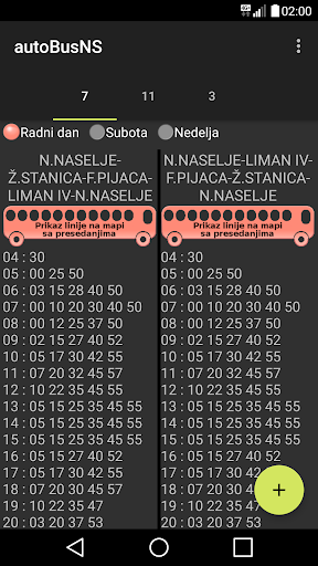 Android application autoBusNS Gradski prevoz NS screenshort