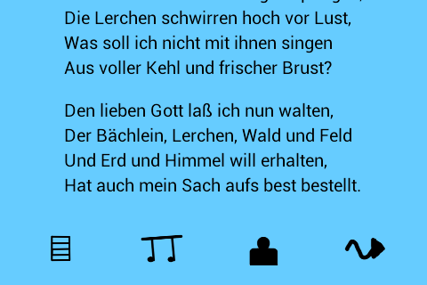 Android application Gedichte genießen screenshort