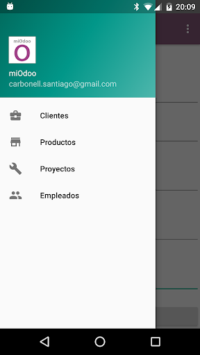 Android application miOdoo screenshort