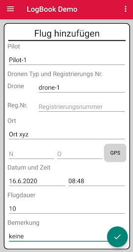 LogBook Screen 2