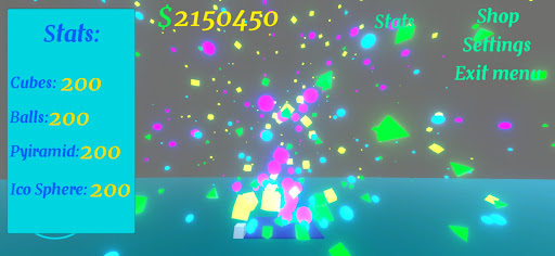 Fountain of geometric shapes