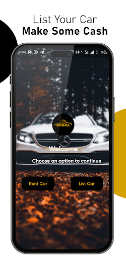 Android application BORGA CAR RENTALS screenshort