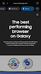 screenshot of Samsung Internet Browser Beta