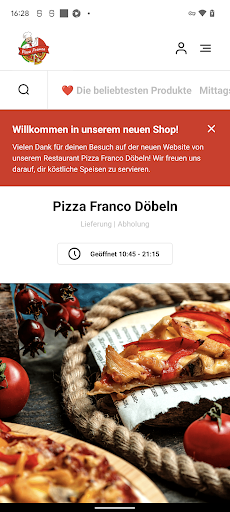 Android application Pizza Franco Dobeln screenshort