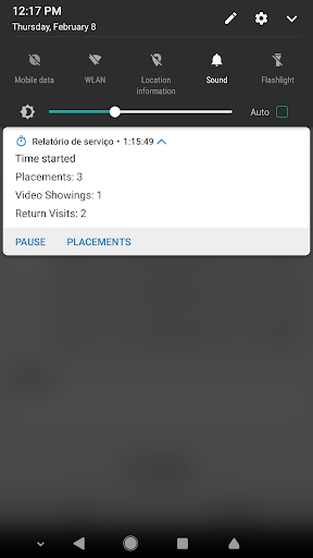 Screenshot of Service Report
