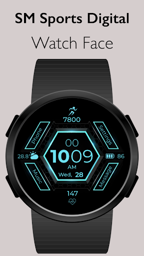 Android application SM Sports Digital Watch Face screenshort