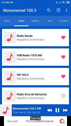 Monumental 100.3 FM App RD Screen 2