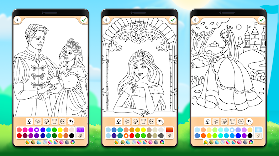 Princess Coloring Book Game Screenshot