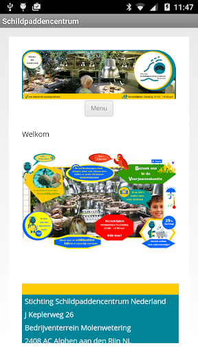 Android application Schildpaddencentrum screenshort