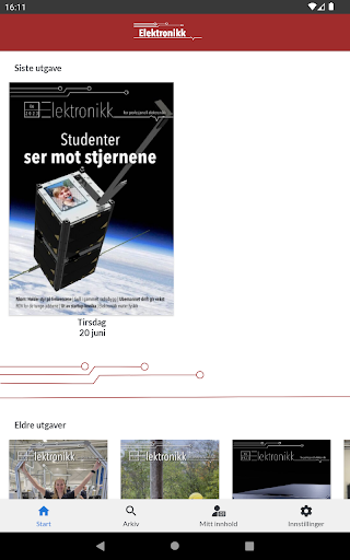 Tidsskriftet Elektronikk Screen 3
