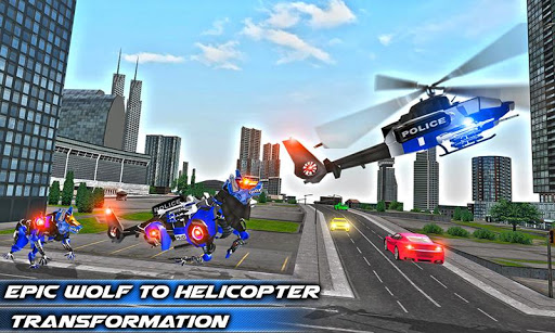Wolf Robot Police Copter Games Screen 2