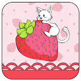 Cute Kitty strawberry icon