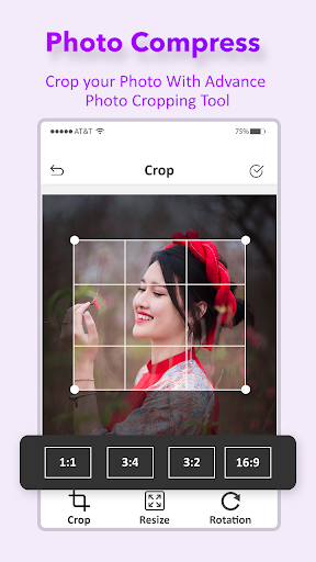 Photo Compress, Resize, Crop Screen 3