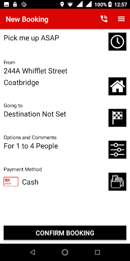 Town Taxis Coatbridge Screen 2