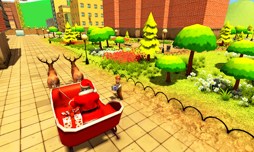 Flying Santa Christmas Gift 3D