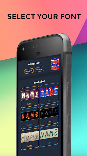 Android application Write Your Name With Candles screenshort