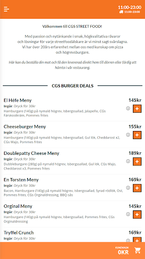 Android application CGs Streetfood Sverige screenshort