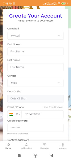 Android application Lifestar Matrimony screenshort