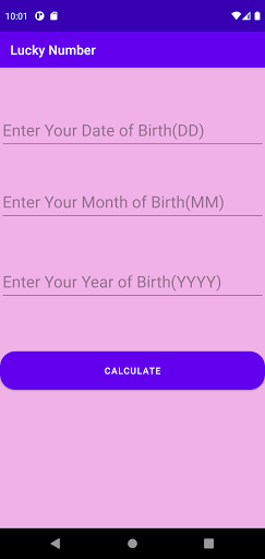 Android application Lucky Number screenshort