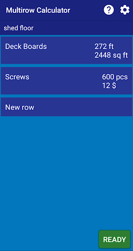 Android application Multirow Calculator screenshort
