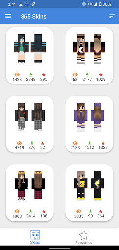Android application Girls Skins screenshort