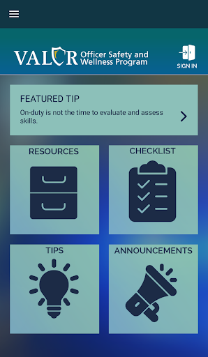 Android application VALOR Officer Safety screenshort