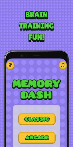 Android application Memory Dash screenshort