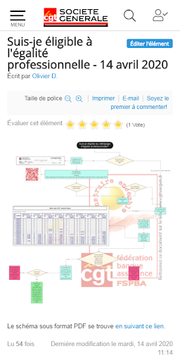 Android application La CGT Société Générale screenshort