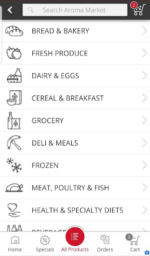 Aroma Market Screen 2