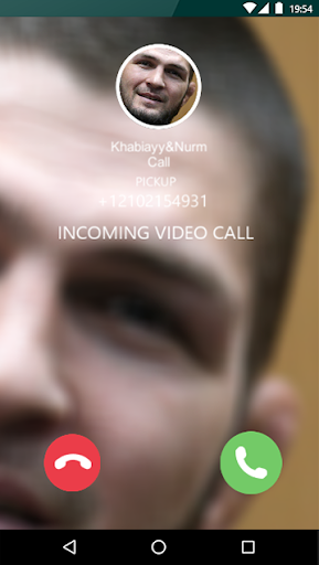 Android application Khabib Fake Chat &Video Call screenshort