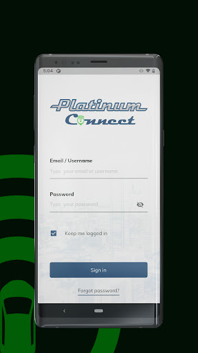 Android application Platinum Connect screenshort