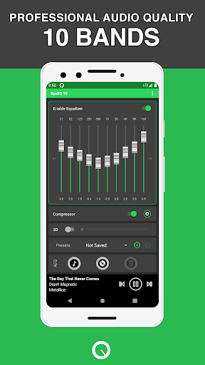 Android application SpotiQ Ten - Equalizer Booster screenshort