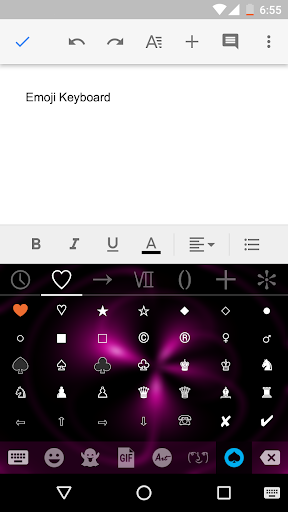 Neon Light Emoji Gif Keyboard