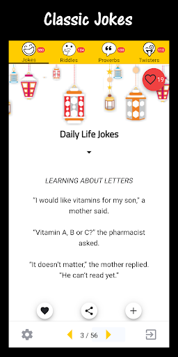 Android application Jokes-Riddles-Proverbs & more screenshort