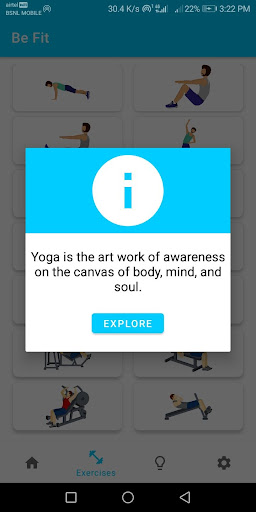 Be Fit - Your Fitness Partner Screen 2