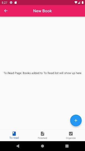 Android application NewBook screenshort