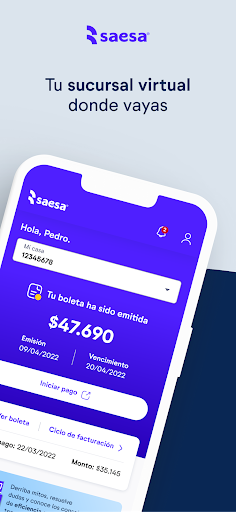 Android application APP SAESA screenshort