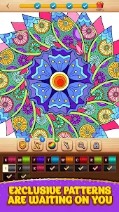 Cross Stitch Coloring Mandala