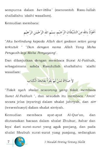 3 Masalah Penting Sholat