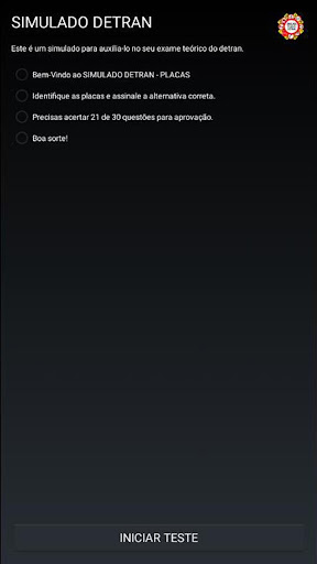 Android application Simulado Placas Detran screenshort