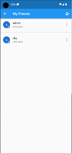 Android application BsvChat screenshort