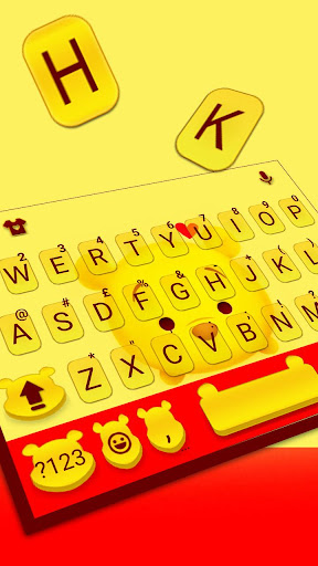 Yellow Bear Keyboard Theme Screen 2