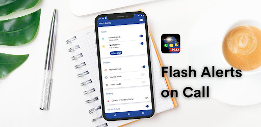 Android application Flash Alerts On Call screenshort