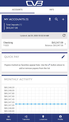 CVB Mobile Banking Screen 3