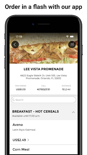 Android application Meson Sandwiches Florida screenshort