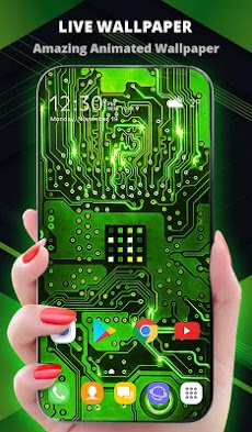 Cyber Green Wallpaper Keyboardのおすすめ画像1